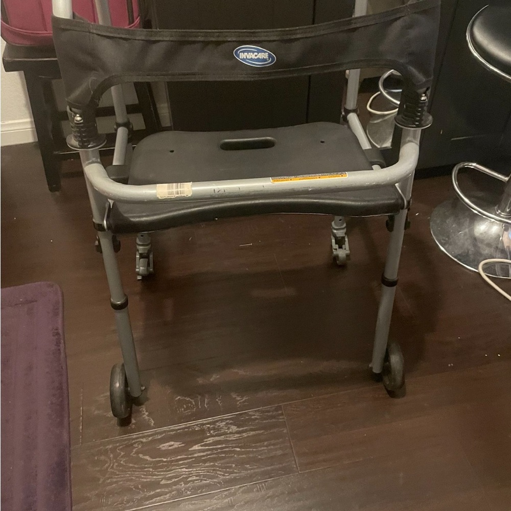 Foldable Black And Silver Walker - image 3